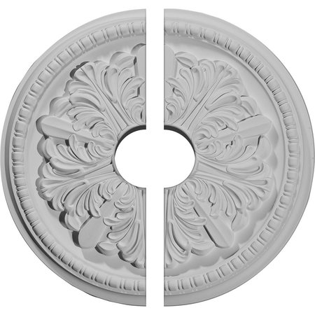 EKENA MILLWORK Swindon Ceiling Medallion, Two Piece (Fits Canopies up to 3 1/2"), 16 7/8"OD x 3 1/2"ID x 1 1/2"P CM16SW2-03500